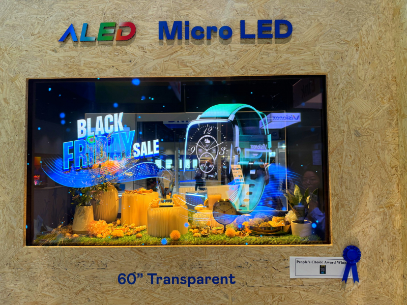evoѶ60͸Micro LEDʾ”Micro LEDӦý”Micro LED͸֮Լ·ӣԿչ޷ƴӼ죬߱600 nitsȫ60%͸ʼNTSC 110%ɫ֣Ӧڸֳ